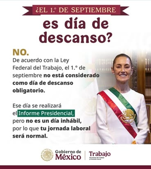 ¿EL 1 DE SEPTIEMBRE ES FESTIVO Y SE PAGARÁ TRIPLE POR TRABAJARLO?