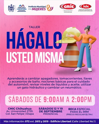 ¡QUE NADA TE DETENGA! GOBIERNO MUNICIPAL INVITA A MUJERES A PARTICIPAR EN EL TALLER 