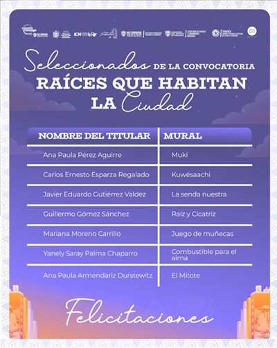 MUNICIPIO DA A CONOCER A LOS 15 ARTISTAS SELECCIONADOS DE LA CONVOCATORIA 