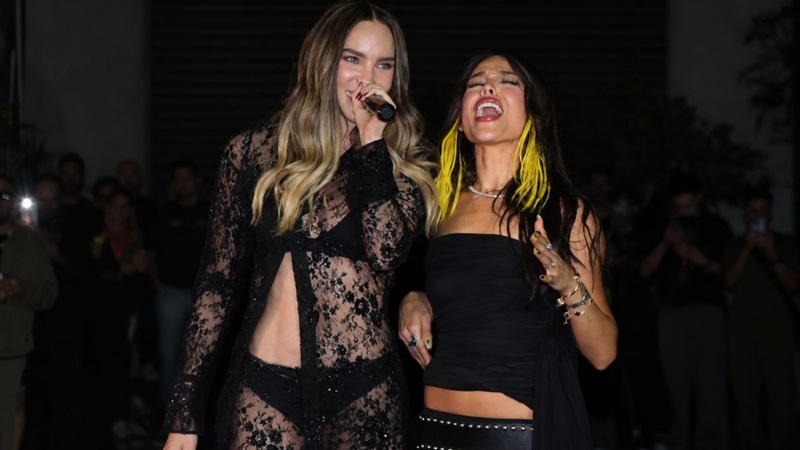 DANNA Y BELINDA SE BESAN EN PRESENTACIÓN DE NUEVA CANCIÓN