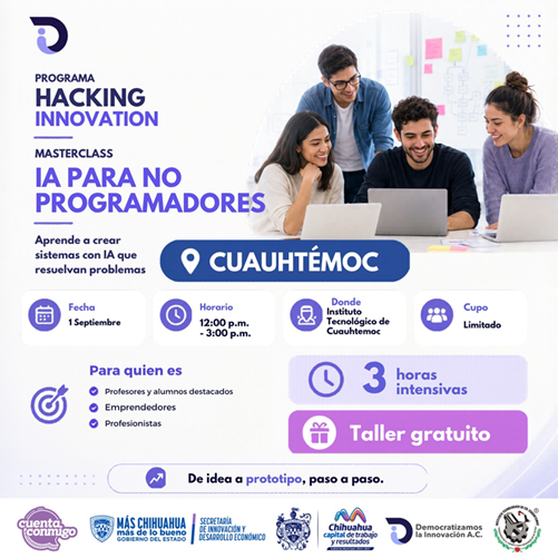 ACERCA SIDE LA INTELIGENCIA ARTIFICIAL A CUAUHTÉMOC CON HACKING INNOVATION