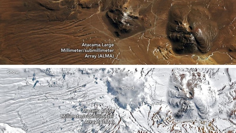 EL DESIERTO DE ATACAMA EN CHILE ESTÁ LLENO DE NIEVE