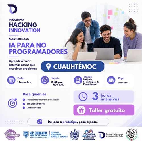 ACERCA SIDE LA INTELIGENCIA ARTIFICIAL A CUAUHTÉMOC CON HACKING INNOVATION