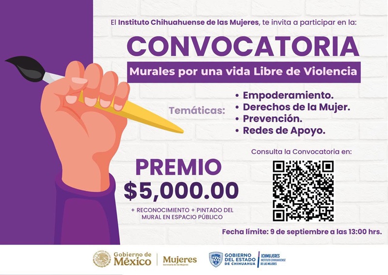 CONVOCA GOBIERNO DEL ESTADO A MUJERES ARTISTAS PARA CREAR MURALES CONTRA LA VIOLENCIA