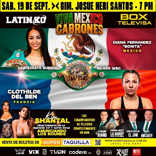 MÉXICO VS FRANCIA, ‘LA BONITA’ FERNÁNDEZ ARRIESGA LA CORONA EN EL MES PATRIO