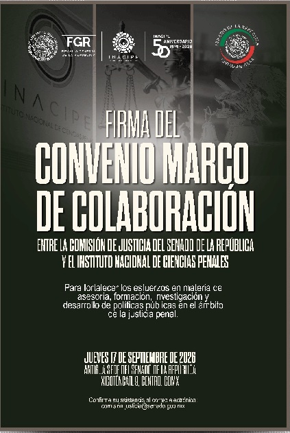 IMPULSA JAVIER CORRAL CONVENIO CON INACIPE PARA FORTALECER LA JUSTICIA EN MÉXICO