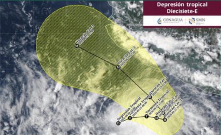 VARIOS ESTADOS SE VERÍAN AFECTADOS POR DEPRESIÓN TROPICAL CATEGORÍA 3 QUE PODRÍA CONVERTIRSE EN HURACÁN
