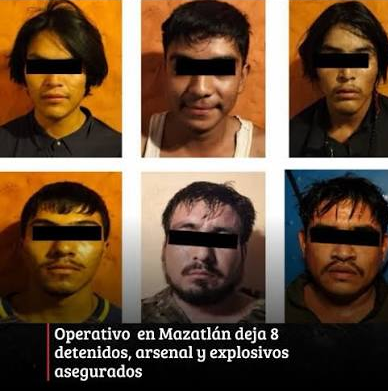AUTORIDADES FEDERALES DETUVIERON A OCHO PERSONAS DURANTE SIETE ACCIONES OPERATIVAS REALIZADAS EN MAZATLÁN, SINALOA.