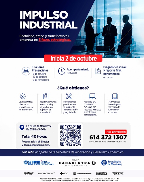 IMPULSO INDUSTRIAL; FORTALECE, CRECE Y TRANSFORMA A TU EMPRESA