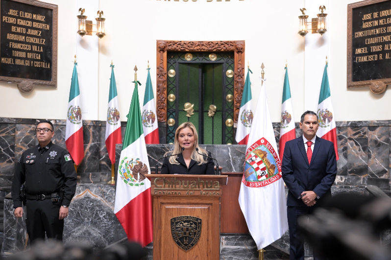 MENSAJE DE LA GOBERNADORA MARU CAMPOS EFECTUADO EN EL SALÓN GOBERNADORES DEL PALACIO DE GOBIERNO. PARA ANUNCIAR CAMBIOS EN SU GABINETE