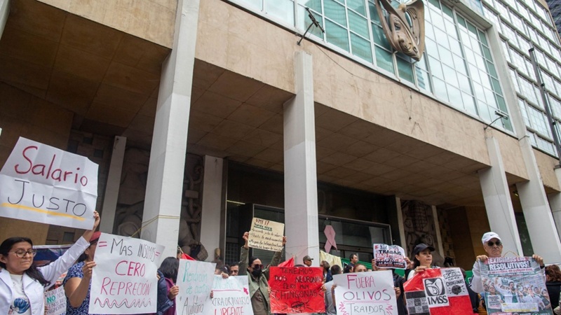 TRABAJADORES IMSS. ADVIERTEN QUE MARCHARÁN EL MIÉRCOLES 14 DE OCTUBRE