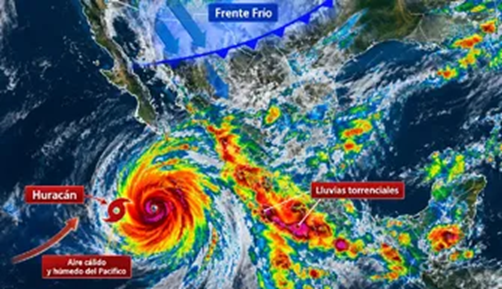 EL SMN INFORMÓ QUE PARA ESTE SÁBADO 17 DE OCTUBRE EL FRENTE FRÍO NÚMERO 2 Y EL HURACÁN ‘TRUDY’ PROVOCARÁN LLUVIAS TORRENCIALES